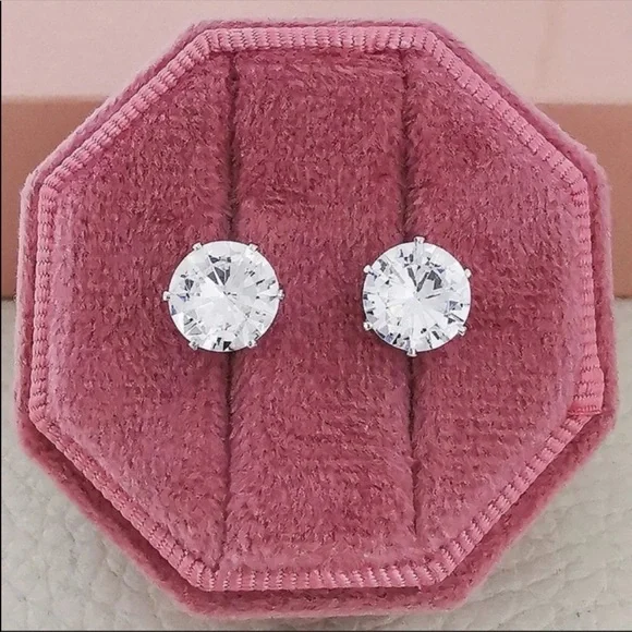 NEW 2.5 CT STERLING SILVER EARRINGS, NICE EARRINGS, CUTE EARRINGS - Picture 2 of 5